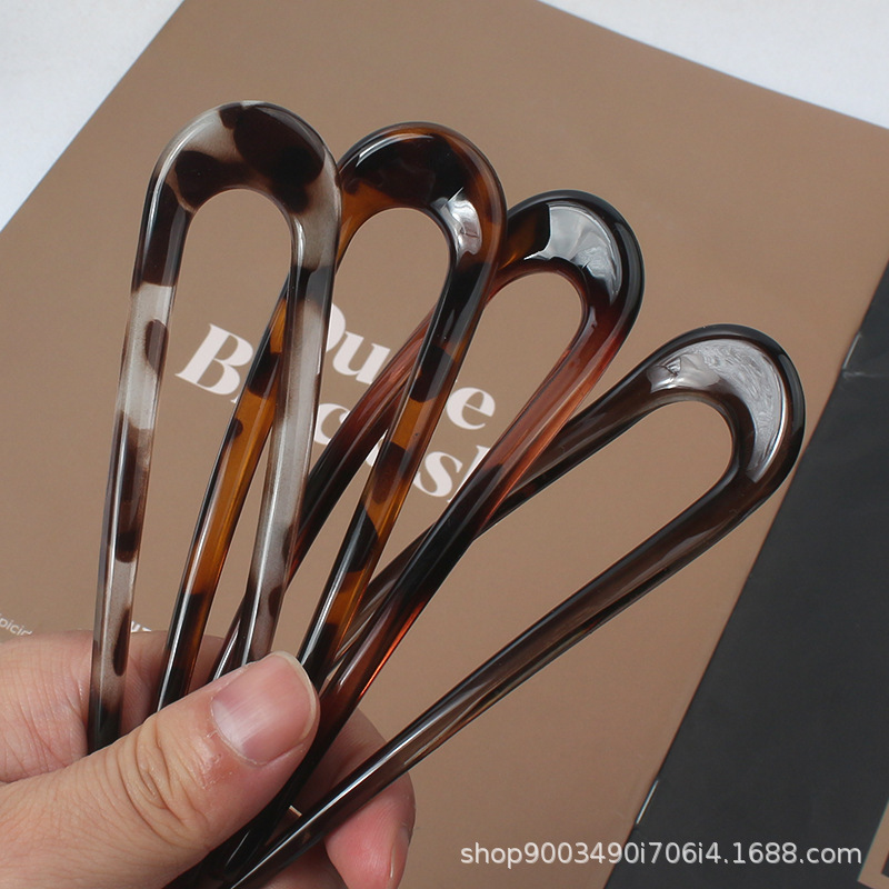 Hair Bundles - Kore tarzı leopar desenli U şeklinde